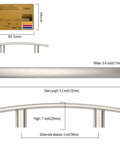 Dimensions of 25 Pack Brushed Satin Nickel 3 Inch Cabinet Pulls, 76mm Hole Centers, dope kitchen cabinet hardware.