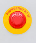 Emergency Stop Sticker Set For Machinery And Generators, Peel And Stick Safety Warning Signs, 62mm outer diameter