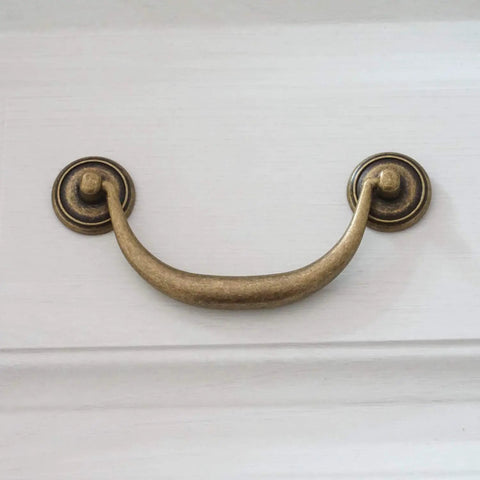 4.25 Inch Dresser Pull Handle Antique Bronze Zinc Alloy Cabinet Hardware Drawer Pull With 108mm Center To Center Attached