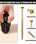No More Squeaks Floor Repair Kit With 50 Screws For Wood Floors showing screw insertion tool and screw details