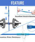 Blue heat-shrink insulated butt connectors on blue wire; waterproof automotive electrical splice set by Amazon