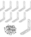 Stainless Steel Angle Corner Bracket With Screws 10 Pack 50x50mm Right Angle Braces For Diy Furniture Repair