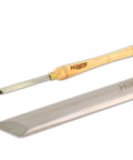 No Frills Skew Chisel Set For Woodturning Projects Built Tough With High Speed Steel Cutting Edges and Grippy Beech Handles, chisel and blade.