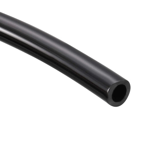 Close-up of Pro Grade PU Polyurethane Air Tubing 8mm Outer Diameter 5mm Inner Diameter 2.5 Meter Length Black Flexible Hose