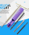 Stainless Steel Thread Repair Insert Kit With Coiled Wire Helical Inserts, 50 Pcs, 8 32UNC X 1.5D tools and accessories displayed
