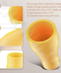 Table Saw Vacuum Adapter Connects Two And A Half Inch Table Saw Outlet To One And Seven Eighths Inch Shop Vac Hose Dust Collector Connector For Most Saws With Two And A Half Inch Outlets Yellow.