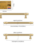 Dimensions diagram for Champagne Bronze Cabinet Pulls 6.3 Inch Center To Center 160mm 10 Pack Durable Kitchen Cabinet Handles Hardware ZH0089
