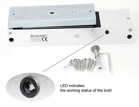 Waterproof Heavy Duty Magnetic Door Lock For Outdoor Gates Tough As Nails 12VDC 24VDC 1200 Lbs Holding Force With ZL Bracket