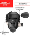 Easy To Use Spincast Fishing Reel Size 30 Right Hand Retrieve No Tangle Design All Metal Gears Stainless Steel Pickup Pin