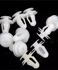Get Fresh With This Epic 200Pc Auto Door Panel Fastener Clips Kit For Car Interior Trim Rivets And Plastic Retainers That Hold Strong Without Cracking Or Breaking During Any Wild DIY Ride Fix Project! white plastic auto trim clips