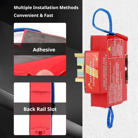 Dead Simple Automatic Fire Extinguisher With Dual Nozzles And Heat Aerosol Suppression Kicks In At 170 Degrees C Din Rail Mount for easy installation.
