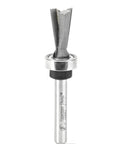 Slick Carbide Tipped Keller Dovetail Router Bit For Woodworking Crew 7 Degree Angle 7/16 Inch Cutting Diameter 3/4 Inch Height 1/4 Inch Shank Rock Solid Template Gear