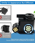 Ice Maker Recirculation Pump Water Assembly Kit Fixes Low Ice Production And No Ice Issues Improves Water Flow Over Evaporator Plate To Build Solid Ice Cubes For Your Home Fridge, black plastic pump