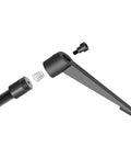 Two Pack M6 X 32Mm Black Adjustable Clamping Lever Handles Featuring Quick Release Lock Feature And Rotating Screw Bolt Stud Knobs For Precision Lathe Machinery And Workshop Jobs disassembled view showing lever and components.