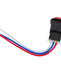 Dual Flash Hazard Light Switch Button For Motorcycles And Electric Bikes Universal Handlebar Controller with red, blue, white wires.