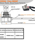 Diagram of Beefy 2 Pin Heavy Duty Toggle Switch 6A At 125V And 3A At 250V SPST On Off Rocker with measurements and specifications.