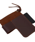 Leather Belt Sheath For Multitools Dope Daily Carry Holder Crafted From Cowhide Leather with three pockets and belt clip