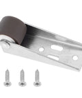 Rock Solid Sliding Door Bottom Roller Wheel With Silky TPE Rubber And Precision Bearings Slide Like Butter Glide Hardware For Barn Doors Wooden Cabinets Heavy Duty Track System In Brown with screws.