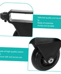 Close-up of durable heavy duty retractable ladder wheel with rubber caster, part of Make Moving Gear A Breeze With These Two Heavy Duty Retractable Ladder Wheels Featuring Swivel Caster Castors For Snappy Easy Roll Smooth Stair Handling Workshop Kit.