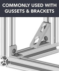 Built Tough Threaded M8 Steel Self Aligning Roll In T Nuts With Ball Spring For 15 40 Series Aluminum Extrusion with gussets.