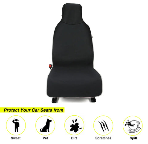 Waterproof Neoprene Car Seat Cover Sweatproof Non Slip Seat Protector Universal Fit For Front Bucket and Rear Bench Seats Cars SUVs Vans Trucks