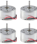 4 Pack DC Motors 3V 1730 RPM Mini Electric Motors for DIY Toys and Wind Turbines Shaft 9.5 x 2 mm Silver Body Low Noise Stable Power