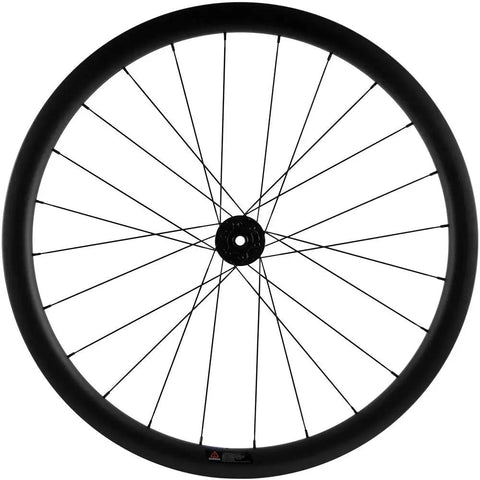 38mm Carbon Tubeless Disc Road Wheelset 700C With Center Lock Front 12x100mm Rear 12x142mm, 31mm Wide Rim Tubeless Ready