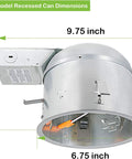 12 Pack 6 Inch Remodel Housing Shallow Type Airtight IC Rated Recessed Can Housing With TP24 Connector For LED Recessed Downlight ETL Listed Built To Last High Quality Construction dimensions