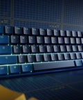 Kickass Sixty Percent Compact Mechanical Keyboard With Hot Swappable Top Tier Keys And Double Shot PBT Keycaps Dual Layer Sound Dampened Construction Plus Custom RGB Lighting For Daily Typing And Gaming Vibes That Totally Slam, showing illuminated keys and layout.