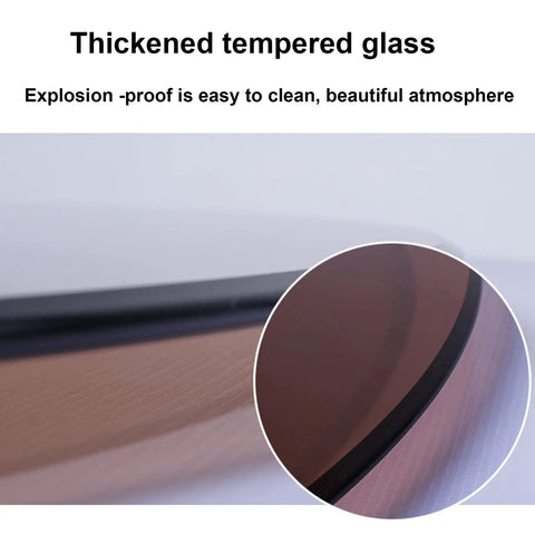 Round Lazy Susan Turntable For Kitchen And Dining Table, Heavy-Duty 9mm Tempered Glass Swivel Serving Tray close-up