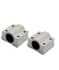 Two-Pack Linear Motion Bearing Slides SCS8UU SCS10UU SCS12UU SCS16UU 8 To 16mm Length For CNC Parts And 3D Printer Builds Precision Machine Tools Smooth Glide Rails, two aluminum bearing blocks