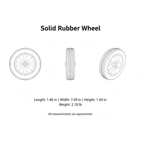 Heavy Duty Orange Solid Rubber Caster Wheel 7 Inch Non Pneumatic Replacement For Lawn Mower And Grill Base That Rolls Smooth Over Pavement Or Grass Without The Flat Tire Hassle Or Annoying Maintenance Work Required