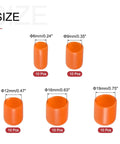 Orange Vinyl Round End Caps That Are On Point Protective Caps Set For 6mm 9mm 12mm 16mm 19mm Inner Diameter Tubing And Screw Thread Protectors