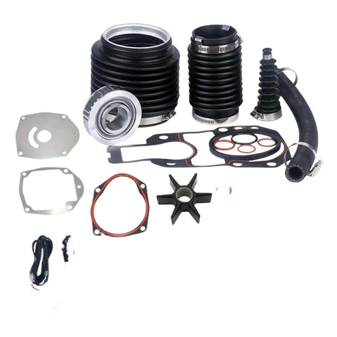 Must Havy Duty Marine Beam Seal Bellows Kit Compatible With 30-803099T And 47-43026Q06 Universal Waterproof Boot Replacement For Boat Systems, black rubber bellows and gaskets