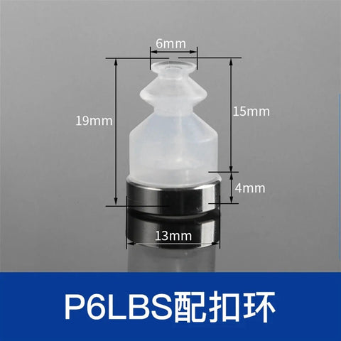 P6lbs Industrial Rubber Vacuum Suction Cup Chuck With Fitting Pneumatic Manipulator Accessory Gripper End Effector shown with dimensions.
