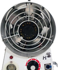 Pro Level Portable Natural Gas Heater delivering 125k to 170k BTU of raw heat with a visible fan and control dial.