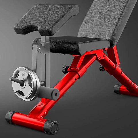 Foldable Weight Bench For Dumbbell Workouts A Home Gym Core Training Sit Up Board And Bench Press with PU padding and tubular frame