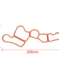Mercedes-Benz Engine Oil Filter Housing Gasket Set Rubber Replacement 2721840080 2721840280 shown with dimensions of 205mm by 75mm.