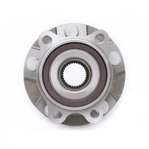 Front view of the Front Wheel Bearing Hub Assembly Set for 2006 2012 Toyota RAV4 3.5L V6, 2013 2018 RAV4, 2011 2016 Scion tC Manual Transmission