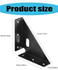 Rock Solid Corner Angle Braces, Pack Of 10 White Metal Right Angle Brackets For Furniture Repair And Cabinet Support dimensions diagram.