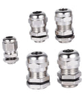 5 Piece Metal Cable Connector Kit with waterproof glands and fasteners for machinery electrical control boxes