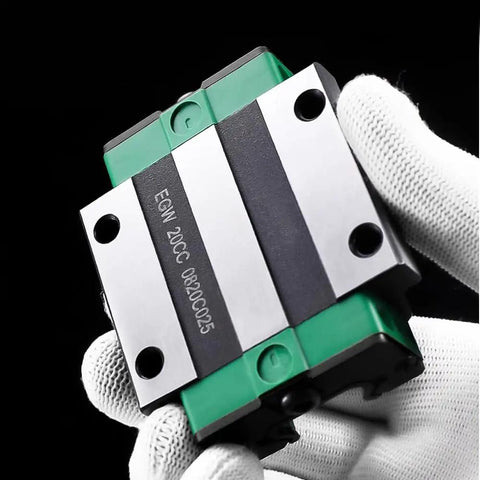 Rugged Linear Guide Slider Kit For Precise Motion On CNC Machines And Automation Gear, Heavy Duty Slide Rail System With Ultra Smooth Glide, 15 20 25 30 Series Compatible, Durable Line Rail For Consistent Trajectory, 20 size steel block