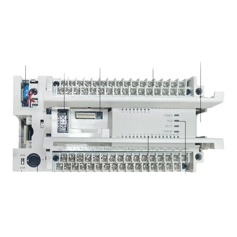 Plug And Play Programmable PLC Controller Compatible With MD3F And Replaceable FX3U Module For Industrial Automation Rugged Reliable Control System With One Color CPLD Display, front view