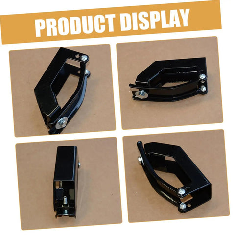 Heavy Duty Roof Rack Clips For Cargo Bars Two Pack Quick Clamp Car Topper Mounting Hangers with iron construction, various angles displayed