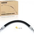 Power Steering Pressure Line Hose Assembly For Chevy Silverado And GMC Sierra Trucks With O Ring Pump To Gear Fits Silverado 1500 2500 3500 Classic Yukon XL 1500 2500 And Related Models with box and fittings