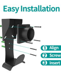 EV Charger Wall Mount Holder For SAE J1772 Cord Organizer with installation screws and guide for easy setup.