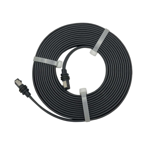 Flat Cat 6A Ethernet Cable For Starlink Gen 3 And Mini 10Gbps High Speed RJ45 LAN Cable IP68 Waterproof 16.4ft coiled view