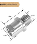 Heavy Duty Rock Solid Wood Lathe Chuck Spindle Adapter Converts 3/4 Inch X 10 TPI To 1 Inch X 8 TPI Headstock Mount, silver metal, 2.5in length