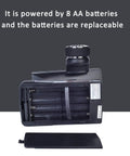 Back of Gt3b 3 Channel RC Transmitter showing battery compartment for 8 AA batteries for RC Cars Trucks Crawlers and Boats 2.4Ghz AFHDS