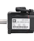 Low Voltage 36V DC Servo Motor With 200W Power And 1024 Line Encoder for 3D printers, side view showing label and connectors.